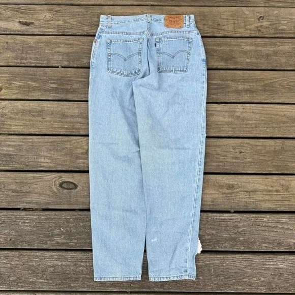 The Series NY Custom Reworked Floral Design Paper Tag Levi's 550 Mom Style Jeans - Picture 2 of 7